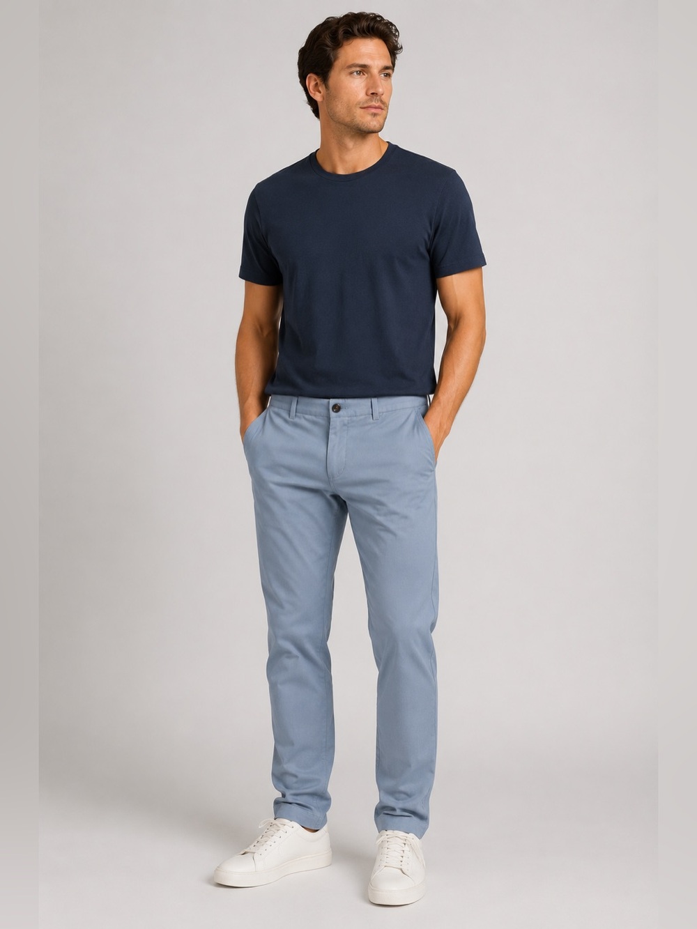 Banana Republic Aiden Chino Pants – Men’s 34x30 Light Blue Slim Straight Chinos